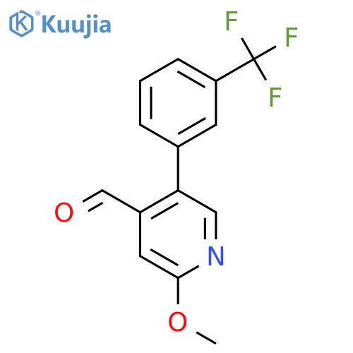 2-Methoxy-5-(3-(trifluoromethyl)phenyl)isonicotinaldehyde structure