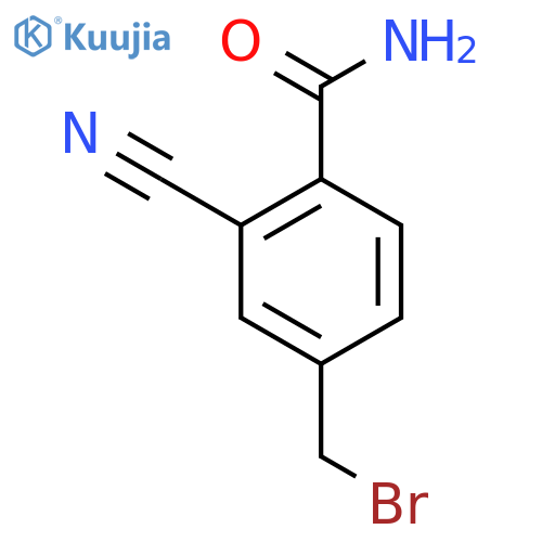4-(Bromomethyl)-2-cyanobenzamide structure