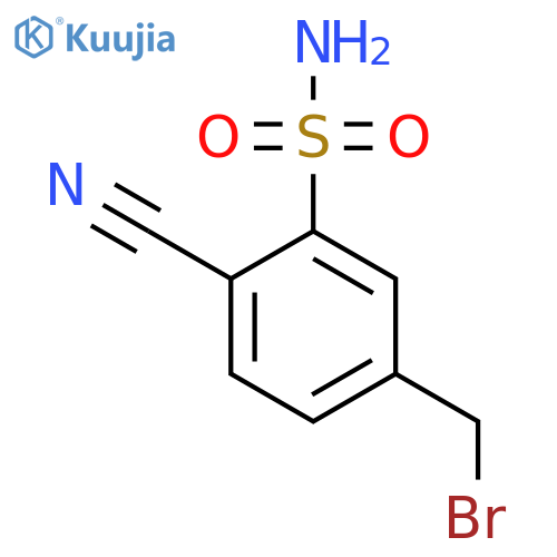 5-(Bromomethyl)-2-cyanobenzenesulfonamide structure