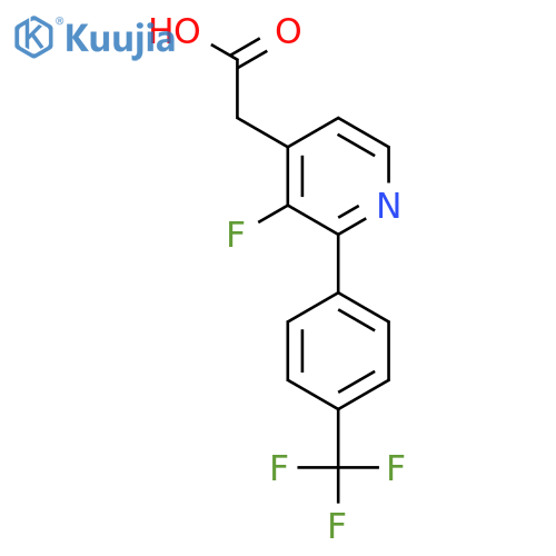 3-Fluoro-2-(4-(trifluoromethyl)phenyl)pyridine-4-acetic acid structure
