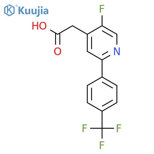 5-Fluoro-2-(4-(trifluoromethyl)phenyl)pyridine-4-acetic acid structure