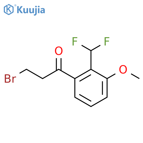 3-Bromo-2'-(difluoromethyl)-3'-methoxypropiophenone structure