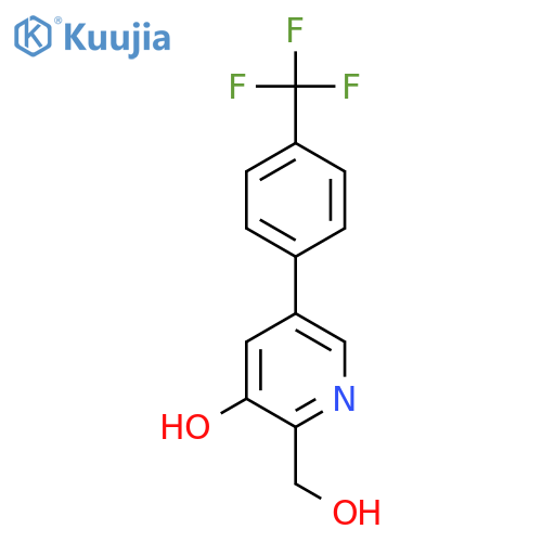 3-Hydroxy-5-(4-(trifluoromethyl)phenyl)pyridine-2-methanol structure
