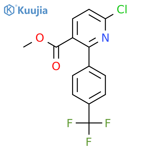 Methyl 6-chloro-2-(4-(trifluoromethyl)phenyl)nicotinate structure