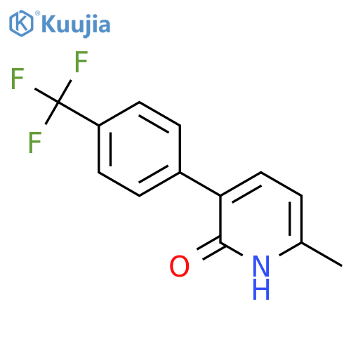 2-Hydroxy-6-methyl-3-(4-(trifluoromethyl)phenyl)pyridine structure
