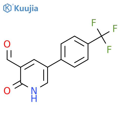 2-Hydroxy-5-(4-(trifluoromethyl)phenyl)nicotinaldehyde structure