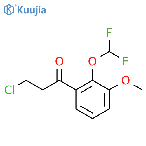 3-Chloro-2'-(difluoromethoxy)-3'-methoxypropiophenone structure