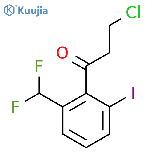 3-Chloro-2'-(difluoromethyl)-6'-iodopropiophenone structure