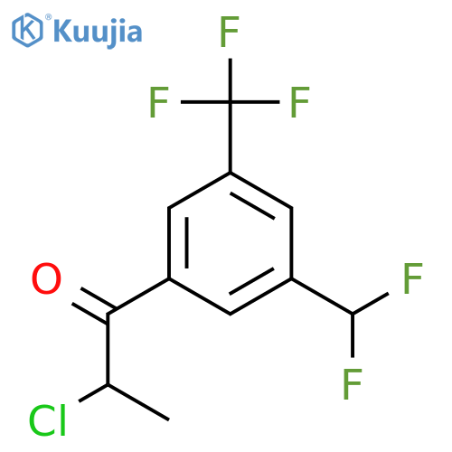 2-Chloro-3'-(difluoromethyl)-5'-(trifluoromethyl)propiophenone structure