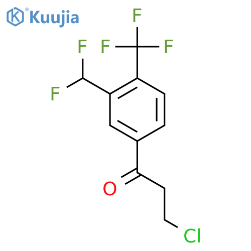 3-Chloro-3'-(difluoromethyl)-4'-(trifluoromethyl)propiophenone structure