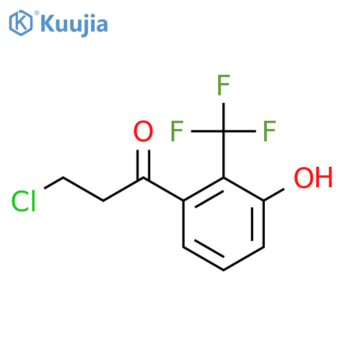 3-Chloro-3'-hydroxy-2'-(trifluoromethyl)propiophenone structure