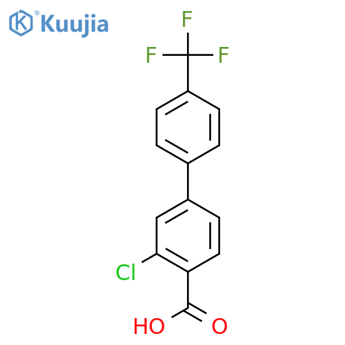 2-Chloro-4-(4-trifluoromethylphenyl)benzoic acid structure
