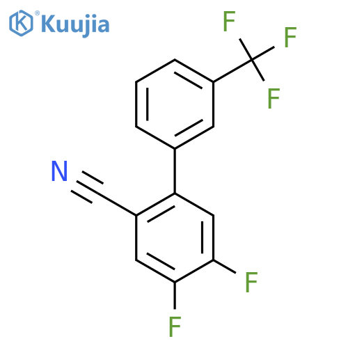 4,5-Difluoro-3'-(trifluoromethyl)biphenyl-2-carbonitrile structure