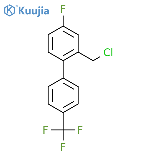2-Chloromethyl-4-fluoro-4'-(trifluoromethyl)biphenyl structure
