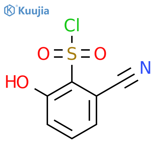 2-Cyano-6-hydroxybenzenesulfonyl chloride structure