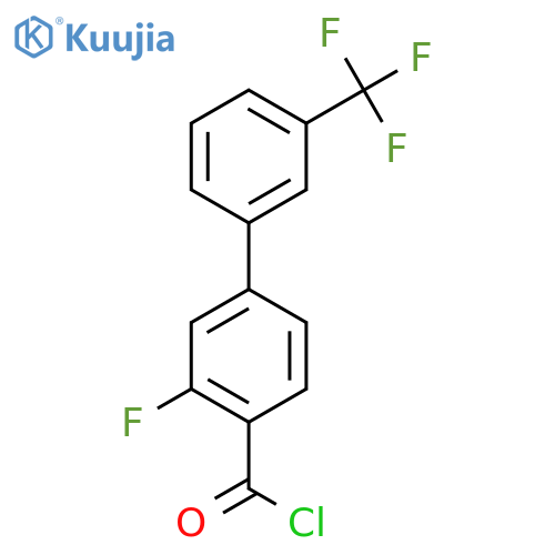 3-Fluoro-3'-(trifluoromethyl)biphenyl-4-carbonyl chloride structure