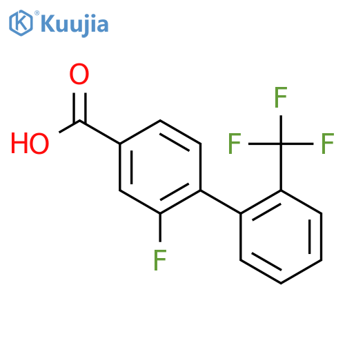3-fluoro-4-[2-(trifluoromethyl)phenyl]benzoic Acid structure