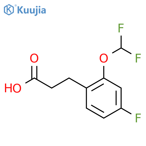 3-(2'-(Difluoromethoxy)-4'-fluorophenyl)propionic acid structure