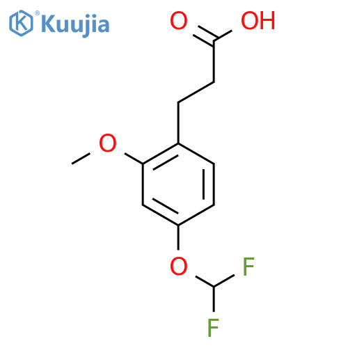 3-(4'-(Difluoromethoxy)-2'-methoxyphenyl)propionic acid structure