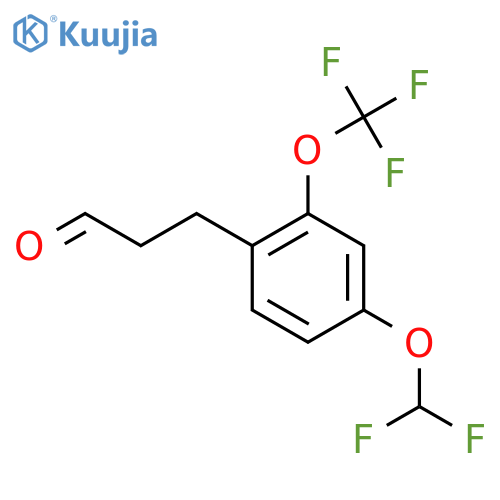3-(4'-(Difluoromethoxy)-2'-(trifluoromethoxy)phenyl)propionaldehyde structure