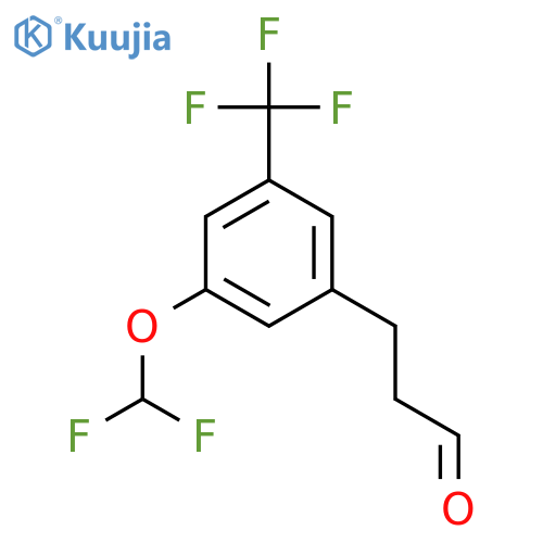 3-(3'-(Difluoromethoxy)-5'-(trifluoromethyl)phenyl)propionaldehyde structure