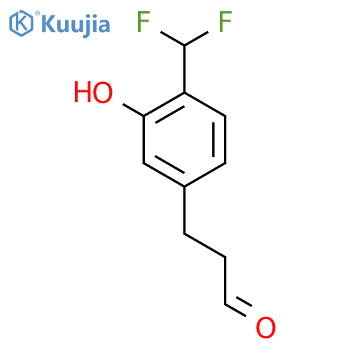 3-(4'-(Difluoromethyl)-3'-hydroxyphenyl)propionaldehyde structure