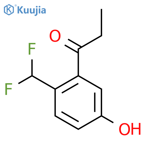 2'-(Difluoromethyl)-5'-hydroxypropiophenone structure