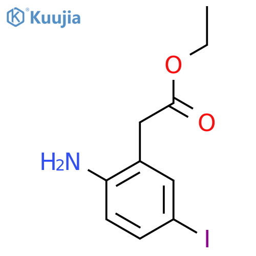Ethyl 2-amino-5-iodophenylacetate structure