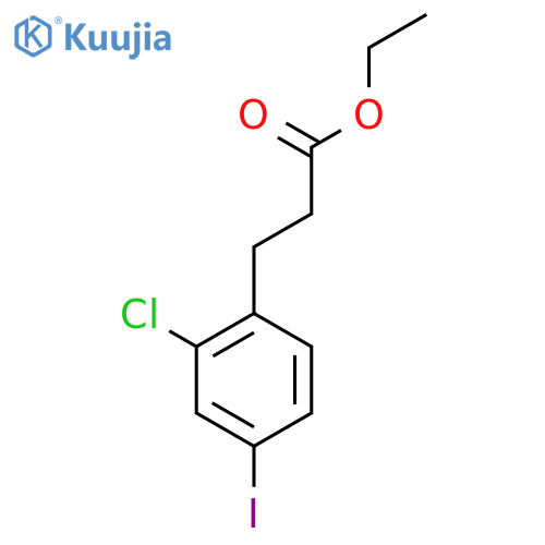 Ethyl 3-(2'-chloro-4'-iodophenyl)propionate structure