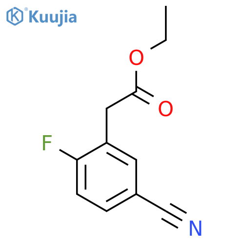 Ethyl 5-cyano-2-fluorophenylacetate structure