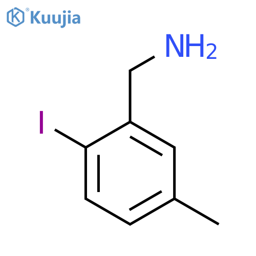 (2-Iodo-5-methylphenyl)methanamine structure