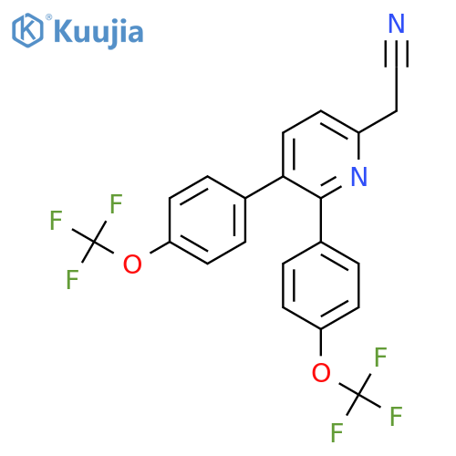 3,2-Bis(4-(trifluoromethoxy)phenyl)pyridine-6-acetonitrile structure