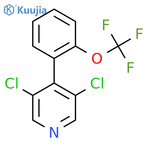 3,5-Dichloro-4-(2-(trifluoromethoxy)phenyl)pyridine structure