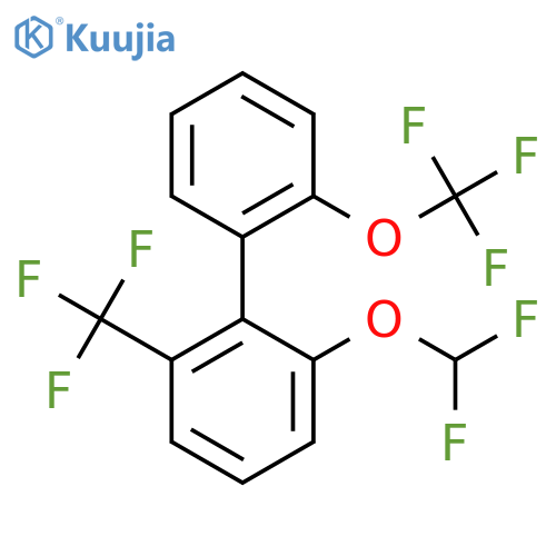6-(Difluoromethoxy)-2'-(trifluoromethoxy)-2-(trifluoromethyl)biphenyl structure