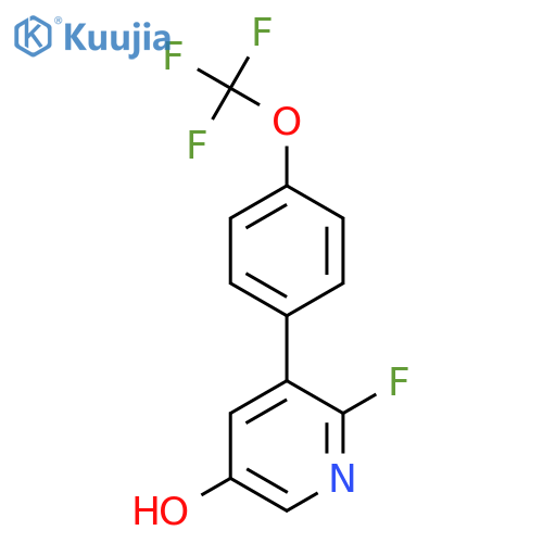 2-Fluoro-5-hydroxy-3-(4-(trifluoromethoxy)phenyl)pyridine structure