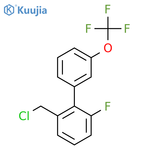 2-Chloromethyl-6-fluoro-3'-(trifluoromethoxy)biphenyl structure