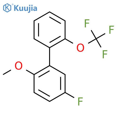 5-Fluoro-2-methoxy-2'-(trifluoromethoxy)biphenyl structure