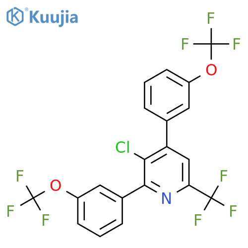 2,4-Bis(3-(trifluoromethoxy)phenyl)-3-chloro-6-(trifluoromethyl)pyridine structure