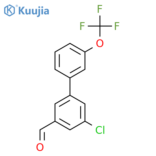 5-Chloro-3'-(trifluoromethoxy)biphenyl-3-carboxaldehyde structure