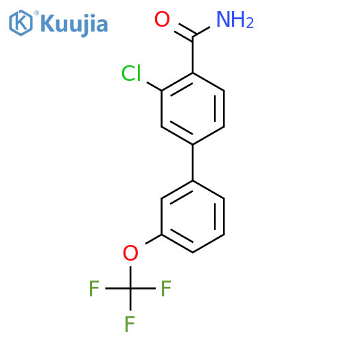 3-Chloro-3'-(trifluoromethoxy)biphenyl-4-carboxylic acid amide structure
