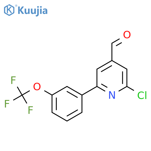 2-Chloro-6-(3-(trifluoromethoxy)phenyl)isonicotinaldehyde structure