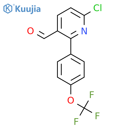 6-Chloro-2-(4-(trifluoromethoxy)phenyl)nicotinaldehyde structure