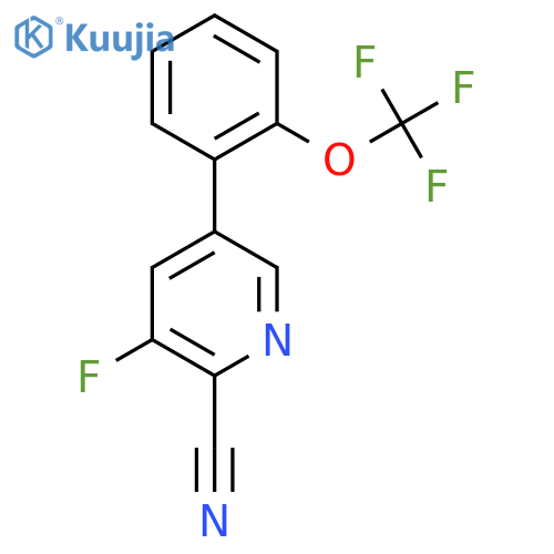3-Fluoro-5-(2-(trifluoromethoxy)phenyl)picolinonitrile structure