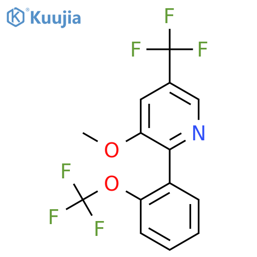 3-Methoxy-2-(2-(trifluoromethoxy)phenyl)-5-(trifluoromethyl)pyridine structure