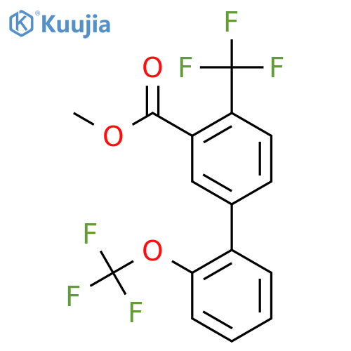 Methyl 2'-(trifluoromethoxy)-4-(trifluoromethyl)biphenyl-3-carboxylate structure