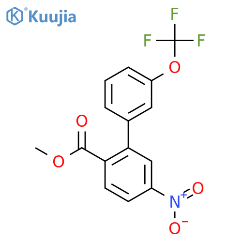 Methyl 5-nitro-3'-(trifluoromethoxy)biphenyl-2-carboxylate structure