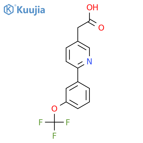2-(3-(Trifluoromethoxy)phenyl)pyridine-5-acetic acid structure