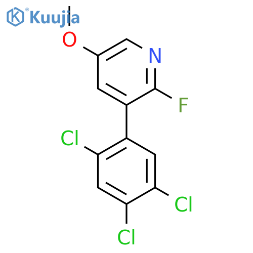 2-Fluoro-5-methoxy-3-(2,4,5-trichlorophenyl)pyridine structure