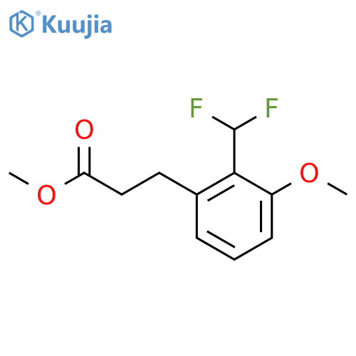Methyl 3-(2'-(difluoromethyl)-3'-methoxyphenyl)propionate structure