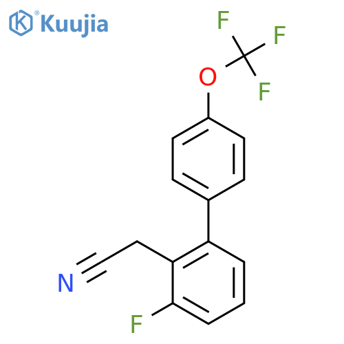 3-Fluoro-4'-(trifluoromethoxy)biphenyl-2-acetonitrile structure